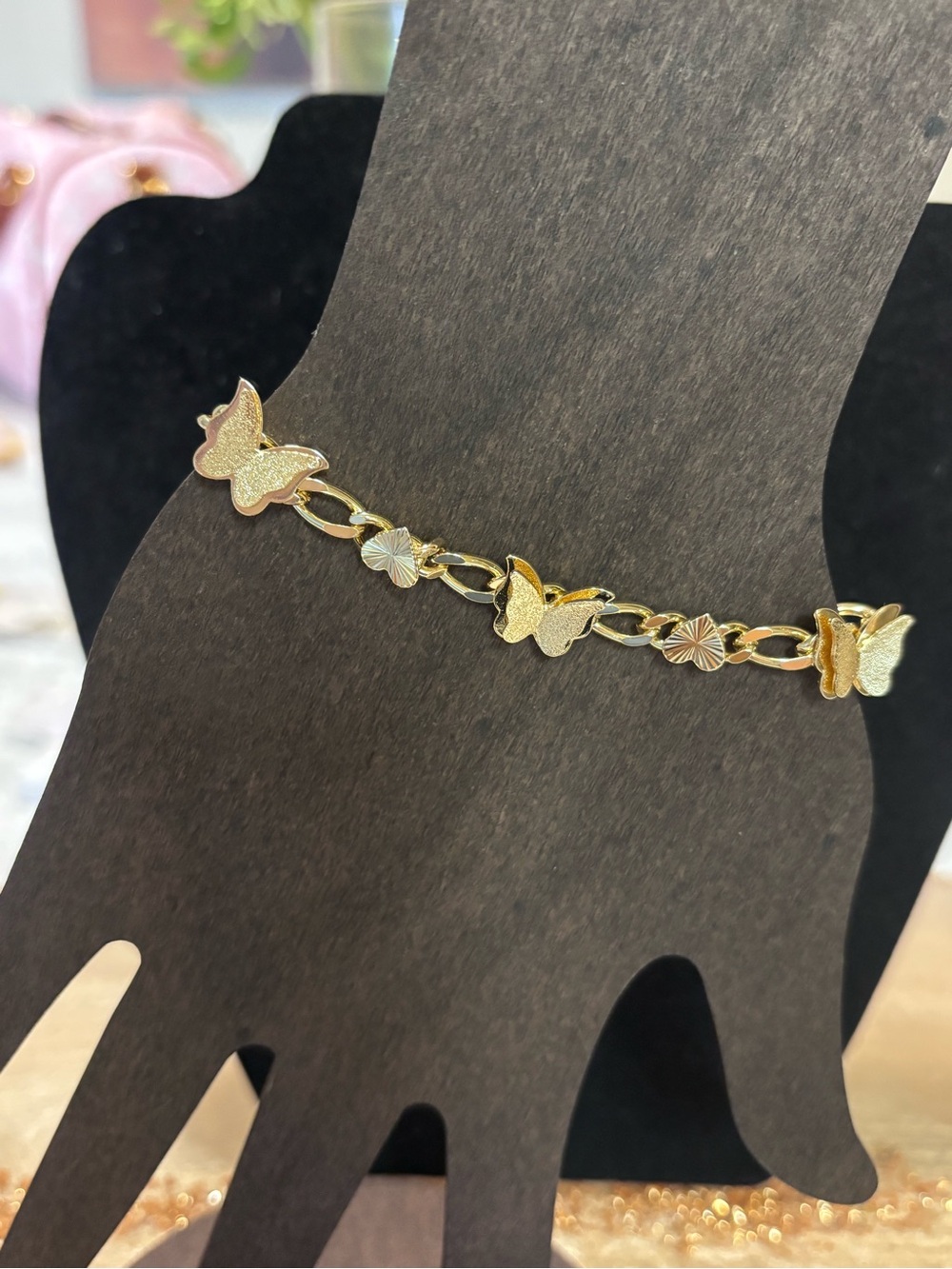 Gold Butterfly Charm Bracelet for Women